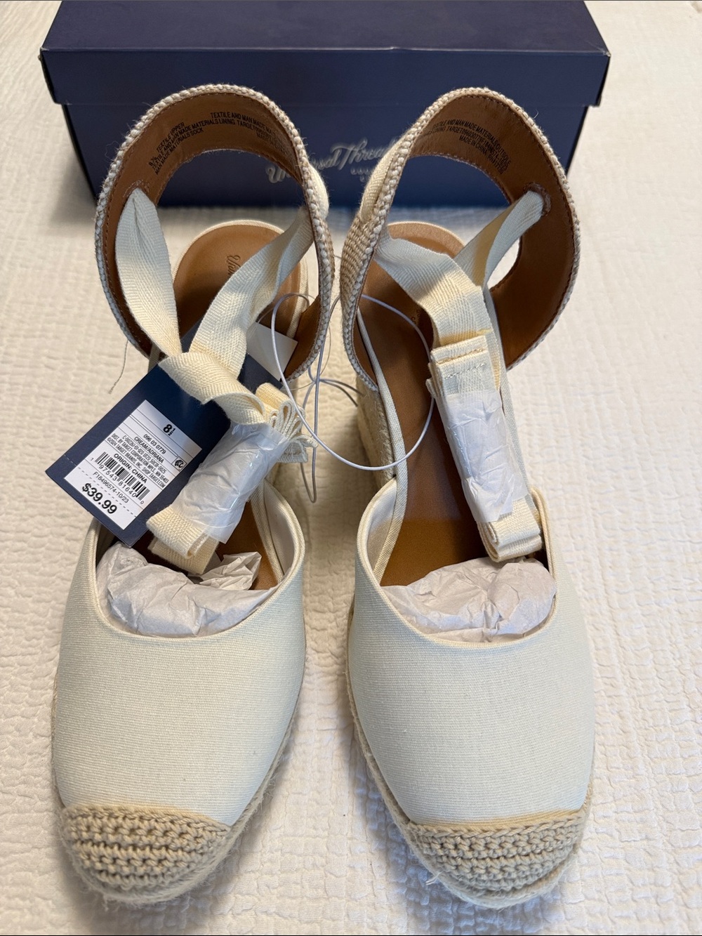 Universal Thread Adriana Ankle-Tie Espadrille Wedges